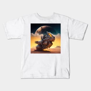 Moon Rabbit Patrol Bike Kids T-Shirt